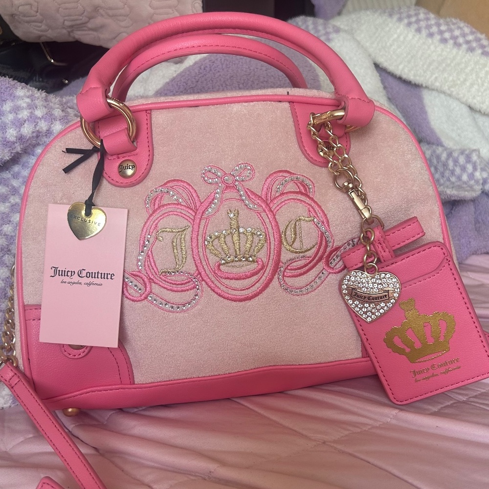 Juicy Couture Pink Diamond Juicy Lovers Bowler Bag NWT